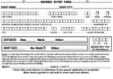 A generic "paper" form.