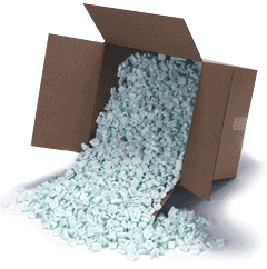 green packing peanuts